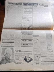 Cumhuriyet Gazetesi - 8 Nisan 1957 - İngiltere'nin Kıbrıs Siyaseti Karşısında Ankara'nın Durumu - Batı Trakya'daki Durum İçin Teşebbüse Geçilecek - Yunan Balıkçıları Gene Sularımızda Avlanmaya Başladı - Genç Milli Takımımız Polonyaya Yenildi - Çarşafla Mücadele - Başbakan Adnan Menderes'in Son Demeçleri Karşısında CHP'lilerin Görüşü - Süveyş Kanalı İşinde Nasır İle Anlaşma Ümidi Kesildi - 50 Yıl Evvelki Kuleli'den Hatıralar Nizamiye Kapısı Yazan Hasan Amca Yazı Dizisi - Kırkıncı Oda Yazan Peride Celal Yazı Dizisi - Batı Memleketleri İle Sovyet Bloku Arasındaki Sanayi Yarışı - Pazartesi Konuşmaları Yazan Bedri Rahmi Eyüboğlu Köşe Yazısı - Tarihi Bir Eser Ortaya Çıkarıldı - Sıfırı Hindliler İcat Etmiş - Haftalık Radyo Programı - Resimli Romanımız Mormon Mezhebi Ve Kurucusunun Dramı Çeviren Mazhar Kunt Yazı Dizisi - Cumhuriyet'in Tefrikası Kör Düğüm Çeviren Hatice Vildan Yazı Dizisi - Beşiktaş Kongresini Karma Liste Kazandı - Buduri Kupasını Galatasaray Kazandı - Adalet Demirspor'u Yendi