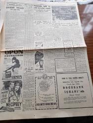 Cumhuriyet Gazetesi - 8 Nisan 1957 - İngiltere'nin Kıbrıs Siyaseti Karşısında Ankara'nın Durumu - Batı Trakya'daki Durum İçin Teşebbüse Geçilecek - Yunan Balıkçıları Gene Sularımızda Avlanmaya Başladı - Genç Milli Takımımız Polonyaya Yenildi - Çarşafla Mücadele - Başbakan Adnan Menderes'in Son Demeçleri Karşısında CHP'lilerin Görüşü - Süveyş Kanalı İşinde Nasır İle Anlaşma Ümidi Kesildi - 50 Yıl Evvelki Kuleli'den Hatıralar Nizamiye Kapısı Yazan Hasan Amca Yazı Dizisi - Kırkıncı Oda Yazan Peride Celal Yazı Dizisi - Batı Memleketleri İle Sovyet Bloku Arasındaki Sanayi Yarışı - Pazartesi Konuşmaları Yazan Bedri Rahmi Eyüboğlu Köşe Yazısı - Tarihi Bir Eser Ortaya Çıkarıldı - Sıfırı Hindliler İcat Etmiş - Haftalık Radyo Programı - Resimli Romanımız Mormon Mezhebi Ve Kurucusunun Dramı Çeviren Mazhar Kunt Yazı Dizisi - Cumhuriyet'in Tefrikası Kör Düğüm Çeviren Hatice Vildan Yazı Dizisi - Beşiktaş Kongresini Karma Liste Kazandı - Buduri Kupasını Galatasaray Kazandı - Adalet Demirspor'u Yendi