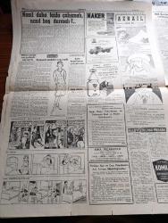Cumhuriyet Gazetesi - 7 Eylül 1959 - Ankara Radyosu Müdürlüğüne Bir Cevap Yazan Nadir Nadi Köşe Yazısı - Demokrat Parti Milletvekili Fahri Ağaoğlu'nun Anayasanın Tadiline Dair Teklifinin Esasları -  Bir Demokrat Parti Kongresinde Hadi Hüsman Tevfik İleri'den Bir Talepte Bulundu - OECE Heyetinin Ankara'daki Tetkiklerinin Neticeleri - Kıbrıs'ta Son 24 Saatte 2 Türk Daha Katledildi - Fatin Rüştü Zorlu Paris'ten Döndü - Tarihi Ertuğrul Yatı Kilosu 13 Kuruştan Hurdacıya Satıldı - Galatasaray Umumi Kaptanı Kadri Dağ'dan Futbol Seyircilerine Ders -  Ortadirek Yazan Yaşar Kemal Yazı Dizisi - Kardeş Kavgası Yazan Hamdi Varoğlu - Sovyet Şefi Hrutçef'in Amerika Programı Açıklandı - Fransız Edebiyat Mükafatını Kazanan Şair Saint John Perse - Resimli Roman Azrail Der Ki Yazan Suat Taşer Resimleyen Hüseyin Mumcu - Koruyucu Melekler Çizgi Roman - Bay Oscar Karikatür - Profesör Nimbüs'ün Maceraları Çizgi Roman - Galatasaray Feriköy'ü Dünkü Maçta 3 0 Yendi - KYK İstanbul Yelken Şampiyonluğunu Kazandı
