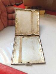 K79----GÜMÜŞ KAPLAMA ANTİKA SİGARA TABAKASI