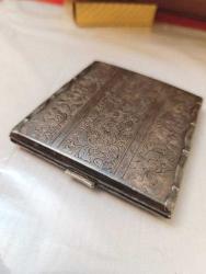 K79----GÜMÜŞ KAPLAMA ANTİKA SİGARA TABAKASI