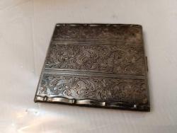 K79----GÜMÜŞ KAPLAMA ANTİKA SİGARA TABAKASI