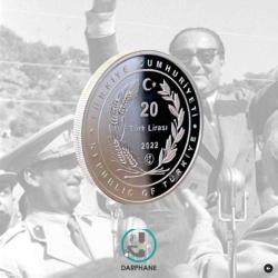Cumhuriyet Dönemi Türk Siyasetçileri No.2 ''Adnan Menderes'' 2022 (Gümüş) Darphane Hatıra Parası ''SERTİFİKALIDIR''
