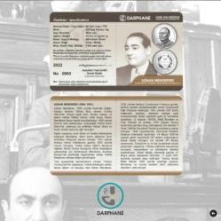 Cumhuriyet Dönemi Türk Siyasetçileri No.2 ''Adnan Menderes'' 2022 (Gümüş) Darphane Hatıra Parası ''SERTİFİKALIDIR''