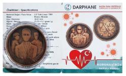 2022 Koronavirüs (Bronz) Darphane Hatıra Parası ''SERTİFİKALIDIR'