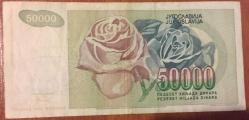 YUGOSLAVYA  50 000  DİNAR 1992?ÇOK  TEMİZ KAĞIT  PARA