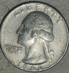 AMERİKA 1966  25 CENT ÇEYREK DOLAR