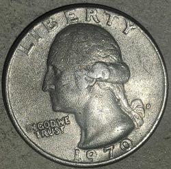 AMERİKA 1970  25 CENT ÇEYREK DOLAR