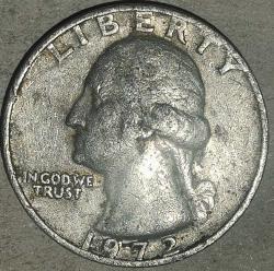 AMERİKA 1972  25 CENT ÇEYREK DOLAR