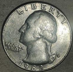 AMERİKA 1982  25 CENT ÇEYREK DOLAR