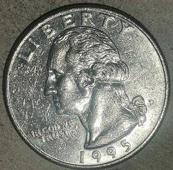 AMERİKA 1995   25 CENT ÇEYREK DOLAR