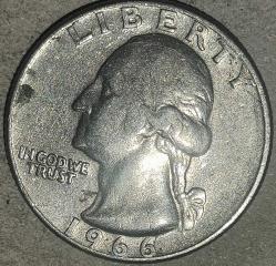 AMERİKA 1966   25 CENT ÇEYREK DOLAR