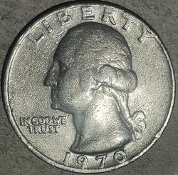 AMERİKA 1970   25 CENT ÇEYREK DOLAR