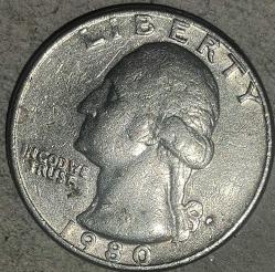 AMERİKA 1980  25 CENT ÇEYREK DOLAR