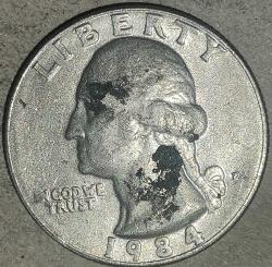 AMERİKA 1984  25 CENT ÇEYREK DOLAR