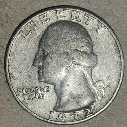 AMERİKA  1972    25 CENT ÇEYREK DOLAR