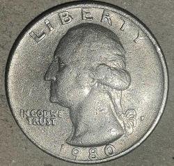 AMERİKA  1980   25 CENT ÇEYREK DOLAR