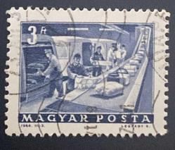 Macaristan Pulu - Magyar Stamp - Postadan Geçmiş Pul Filateli - DAMGALI -Posta ve Telekomünikasyon Çalışmaları Temalı Pul , 3 PARA - YABANCI PULLAR -NOSTALJİK DOĞUM GÜNÜ HEDİYESİ