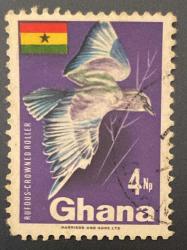 Gana Pulu - Ghana Stamp -  Postadan Geçmiş Pul Filateli - Damgalı - KUŞ TEMALI PUL, 4 PARA - YABANCI PULLAR-NOSTALJİK DOĞUM GÜNÜ HEDİYESİ