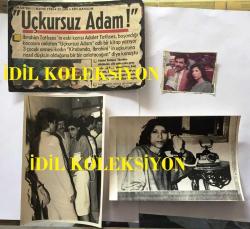 İBRAHİM TATLISES'İN ESKİ KARISI ADALET TATLISES'LE İLGİLİ 2 ADET FOTOĞRAF, 1 ADET GAZETE HABER KÜPÜRÜ ve DERGİDEN KESİLME 1 ADET KÜÇÜK FOTOĞRAF - 4'LÜ SET