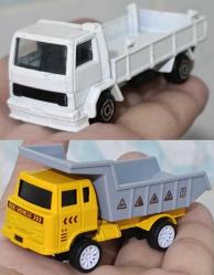 Eski ve yeni dönem karışık Majorette matchbox Piccolo vb. Markalara ait mini model metal kamyon kamyonet kepçe iş makineleri araba set koleksiyon nostalji vintage retro aksesuar dekor hediye tasarım
