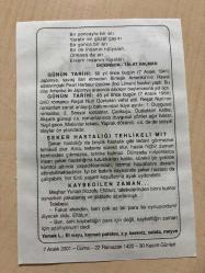 7 ARALIK 2001 - TAKVİM YAPRAĞI - DOĞUM GÜNÜ HEDİYESİ - BÜYÜK SAATLİ MAARİF TAKVİMİ - YUSUF ZİYA ORTAÇ - TALAT HALMAN - JAPONYA, HAWAİ ADALARINA PEARL HARBOUR BASKININI YAPTI - ÜNLÜ ROMANCI REŞAT NURİ GÜLTEKİN VEFAT ÖLDÜ - ŞEKER HASTALIĞI TEHLİKELİ Mİ ADLI YAZI - KAYBEDİLEN ZAMAN ADLI YAZI