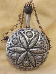 Barutluk,  Osmanlı Dönemi Avcı Çakmaklı TÜFEK Barutluğu. 10 x12,5 cm.