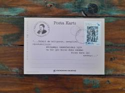 PTT Tarafından Basılmış İlk Nâzım Hikmet Pulları ve Pullu-Damgalı Posta Kartı (2x25'li Tabaka)