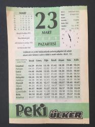 23 MART 2009 -TAKVİM YAPRAĞI-DOĞUM GÜNÜ HEDİYESİ-ÜLKER TAKVİMİ,MALAZGİRT İN KURTULUŞU 1918,DÜNYA METEOROLOJİ GÜNÜ,MİLLİ KÜTÜPHANENİN KURULUŞU 1950,SAİD NURSİNİN VEFATI 1960,BEYGİRE ÇAKTIRMA,ÇOCUĞUNUZUN İSMİ,EVDE,ÖMER SEYFETTİN 1884-1920