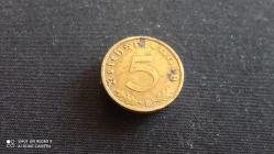 ALMANYA 5 REICHSPFENNIG 1939 F - NAZİ DÖNEMİ