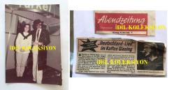 CEM KARACA'NIN ORİJİNAL FOTOĞRAFI ve GAZETE HABER KÜĞÜRÜ - FOTOĞRAF 12 x 9 cm, KÜPÜR 17 x 7 cm EBADINDA - CEM KARACA'NIN 20 MAYIS 1985 YILI ALMANYA KONSERİNDEN BİR FOTOĞRAF VE ALMAN GAZETESİNDE KONSERLE İLGİLİ ÇIKAN HABERİN KÜPÜRÜ