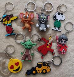 Anahtarlık süs set koleksiyon TipiTip Tenten Snoopy Harry Potter Tom Jerry Yoda kepçe dozer vb.