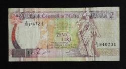 Malta 2 Liri 1967 ÇT KAĞIT PARA