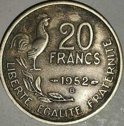 FRANSA 1952 B    20 FRANK