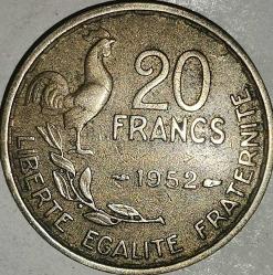 FRANSA 1952    20 FRANK