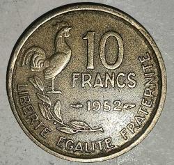 FRANSA 1952   10 FRANK