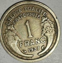 FRANSA 1937  1 FRANK