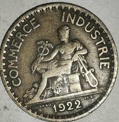 FRANSA 1922  1 FRANK