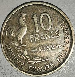 FRANSA 1952    10 FRANK