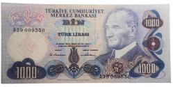 1000 Türk Lirası A 39009550  A Serisi 6 Emisyon  1 Tertip Bin  TL