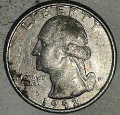 AMERİKA  1992    25 CENT ÇEYREK DOLAR