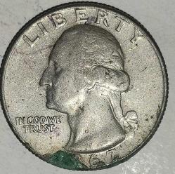 AMERİKA  1967   25 CENT ÇEYREK DOLAR