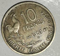 FRANSA 1951 B  10 FRANK