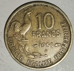 FRANSA 1951 B  10 FRANK