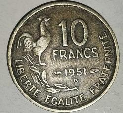FRANSA 1951 B  10 FRANK