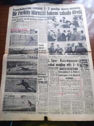 Yeni Sabah Gazetesi - 1 Şubat 1960 - Cezayirde Kan Dökülmeye Başladı - Oran Bölgesinde Milliyetçilerle Ordu Birlikleri Arasında Vuku Bulan İlk Çarpışmada 13 kişi Öldü 34 Yaralı Var - Otomobilinden Çıkarken Saldırıya Uğrayan Safa Kılıçlıoğlu Saldıranların Resmini Savcılığa Veriyor - İsmet İnönü ile Kasım Gülek Konya'ya Gidiyor - Bir İdareci Hakem Baha Kırçılı Dün Sahada Dövdü - Bir Genç Polisin Gözü Önünde Karısını Öldürüp İntihar Etti - Sabah Penceresinden Bazı Kitaplar Yazan Siyavuşgil - Saltanat Rüzgarları Yazan Sevda Sezer Yazı Dizisi - Judd Saxon Çizen Ken Bald - Hasbi Tembeller Çizen Mort Walker - Cafer İletişim Hürmüz Çizen Altan Erbulak - Hayk Mammer Çizen Oğuz Aral - Kızılyıldız Bugün İstanbul'a Geliyor - Fenerbahçe'nin Rakibini 3 2 Yendiği Maçın Sonunda Bir Feriköy İdarecisi Hakemi Sahada Dövdü Fotoğraflar - Hakem İdareci İle Barıştı - Galatasaray - İstanbulspor Kasımpaşa'yı Rahat Mağlup Etti