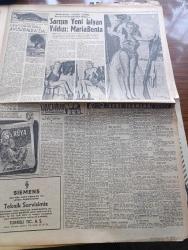 Hürriyet Gazetesi - 15 Nisan 1955 - Değişen Dünya Karşısında Türkiye Anlatan Kasım Gülek Yazı Dizisi - Kıbrıs'taki Tethişcilik Karşısında Müstemleke İdaresi Aciz Halinde - Fuat Köprülü Hariciyeden Ayrılıyor - Adnan Menderes Kasım Gülek'i Kabul Etti - Dün Ankara'ya Gelen Doktor Fazıl Küçük'ün Anlattıkları - Basın Hürriyeti Tahdit Olunmamalıdır - Dedektif Nik'in Maceraları Çizgi - Karnelerde Din Dersleri Başa Geçti - Günün Spor Haberleri - İstanbul'da Türk Ve Bizans Haberleri - Galatasaray Beşiktaş Maçına Eksik Takımla Çıkacak - Asrın En Büyük Aşkı Prenses Margaret İle Towsend'in Gönül Macerası Yazı Dizisi - Aşk Arzusu Aşk Ve Macera Romanı Çizen Faruk Geç - Canlı Fosiller Ülkesi Avustralya'da - Sarışın Yeni Lalyan Yıldızı Maria Benta - Karacaviran Üç Sevginin Romanı Yazanlar İlhami Bilger Halil Tufan - Gripin - Nevrozin - Haydarpaşa'daki Müthiş İnfilak Fotoğraf - Fatoş Çizgi Roman -  Güngörmüşler Çizgi Roman - Gökler Hakimi Gordon Çizgi Roman - Nilüfer Çizgi Roman - İstanbul Radyosu