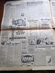 Hürriyet Gazetesi - 1 Mart 1956 - Bütçeyi Kabul Eden Meclis Tatile Girdi - 487 Mebustan 67 si Aleyhte Rey Verdi 1 i Müstenkif Kaldı - Pahalılıktan Müşteriler Azalınca Tenzilatlı Satışlar Ortaya Çıktı - Kadın Şarlo - Grace Kelly Ve Rita Gam Fotoğraf - Devlet Vekili Emin Kalafat'ın Açıklaması - Örfi İdare İstanbul'da 6 Haziran 1956 Tarihine Kadar Uzatıldı - Bir Genç Kız İhtirası Roman Pearl S. Buck Yazı Dizisi - Dedektif Nik'in Maceraları Çizgi Roman - Dünya Gazeteleri Ne Diyorlar - Eisenhower Başkanlık Adayı - Balık Fiyatını Balık Kurumu Yükseltiyor - Aşktan Kaçılmaz Aşk Ve Macera Romanı Çizen Faruk Geç - Napoli Bombası Sophia Loren Ve Dedikodulu Aşkları Yazan Bebek Tiergen Yazı Dizisi - Tarihin En Büyük Vurgunu 10 Milyon Nasıl Çalındı Yazan Joseph F. Dinneen Yazı Dizisi - Fenerbahçe Önümüzdeki İki Hafta İzmir'de İki Karşılaşma Yapacak - Türkler Albay Puşkaş'ı Türbesi Nefer Haline Soktu - Ordu Takımımız Almanya'da - Fatoş Çizgi Roman - Güngörmüşler Çizgi Roman - Gökler Hakimi Gordon