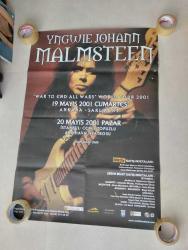 Efemera - 19 MAYIS 2001 YILI ULTRA NADİR Yngwie J. Malmsteen İSTANBUL KONSER AFİŞİ POSTERİ - kitantik - kitaLog