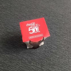 Kutusunda Coca Cola 50. Yıl Bardağı.